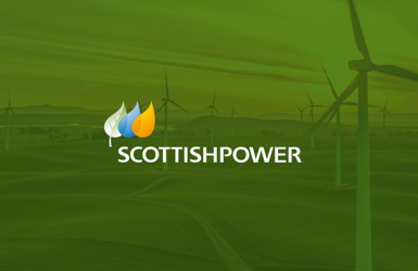 Scottish Power company logo green background
