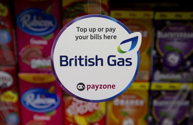 British Gas top up sign