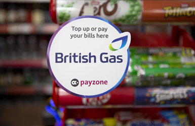 British Gas top up sign
