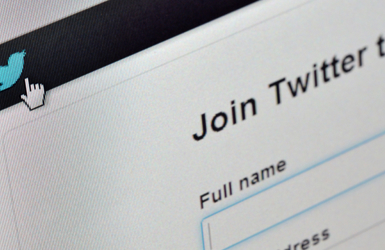 Screenshot of Twitter websites Sign up page